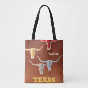 Tote Bag Affiche Voyage Pour American Airlines Vers Texas
