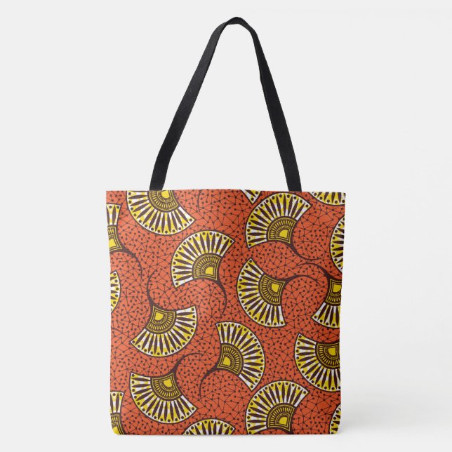 Tote Bag Africain Ankara Fan Motif (Devant)