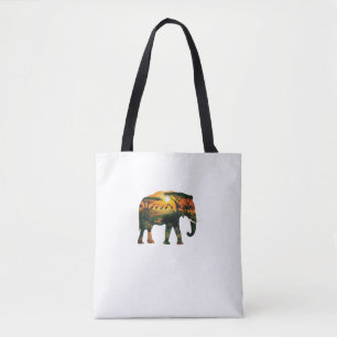 Tote Bag African Elephant Sunset Safari Nature Lots