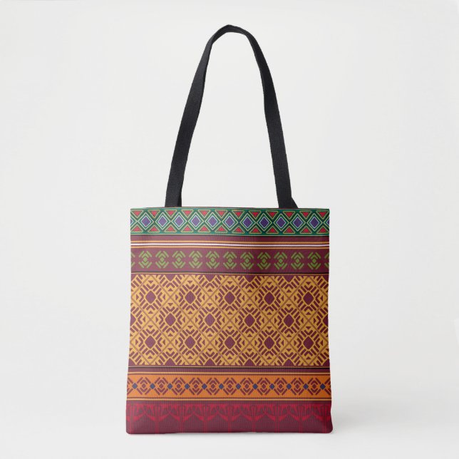 Tote Bag Afrique ornementale élégante : Motif ethnique indi (Devant)