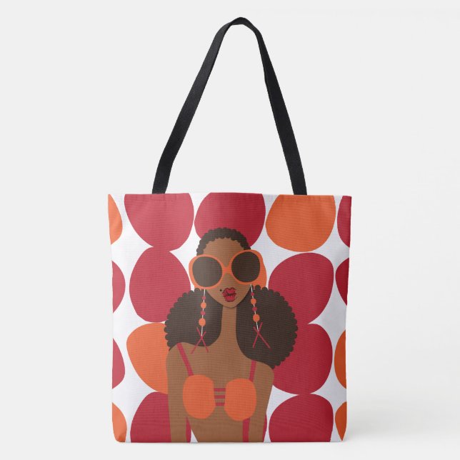 Tote Bag Afro Puffs Épaule Fourre-tout (Devant)