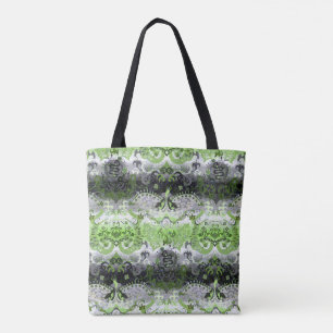 Tote Bag Agender Dragon Damask - Agender Pride couleurs dra