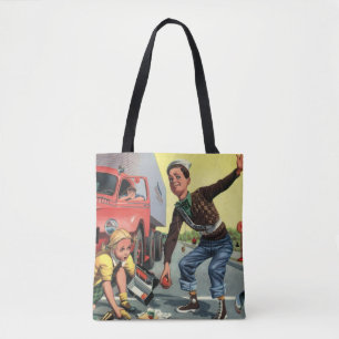 Tote Bag Agent de la patrouille de sécurité vintage aidant