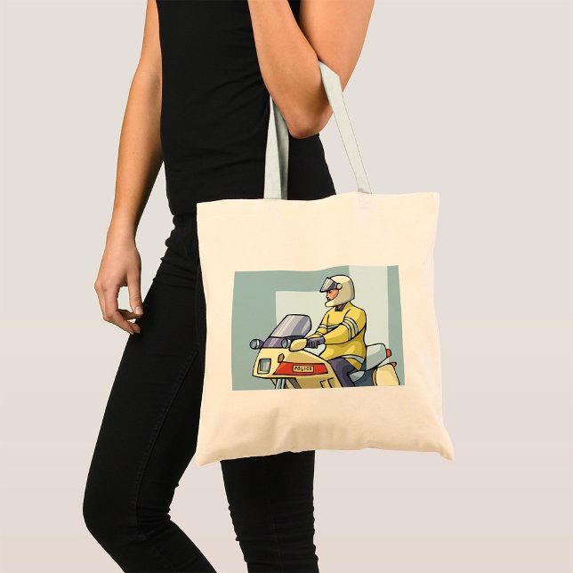 Tote Bag Agent de police à moto Exécution de la loi (Créateur téléchargé)