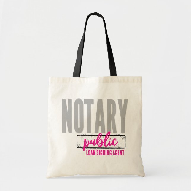 Tote Bag Agent de signature de prêt public notaire Customis (Devant)