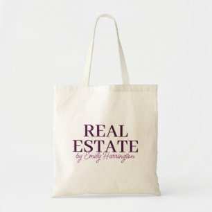 Tote Bag Agent immobilier Modern Plum