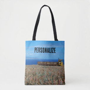 Tote Bag Agritourisme d'ananas Maui personnalisé Vue sur l'