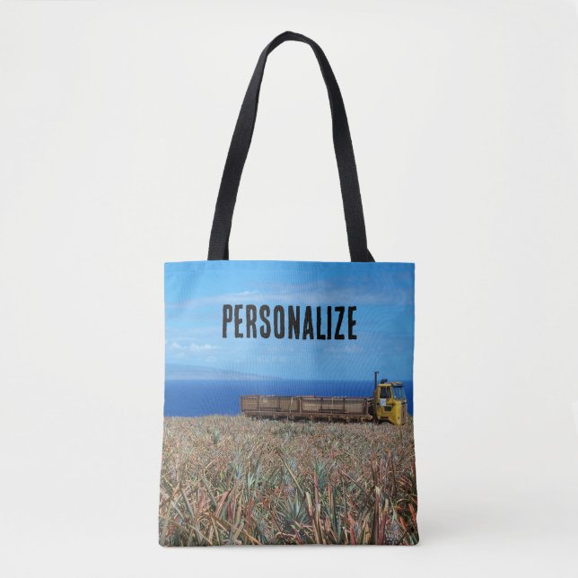Tote Bag Agritourisme d'ananas Maui personnalisé Vue sur l' (Devant)