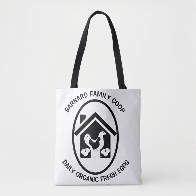 Tote Bag Agritourisme rustique OEufs frais bio Poulets Cade (Devant)
