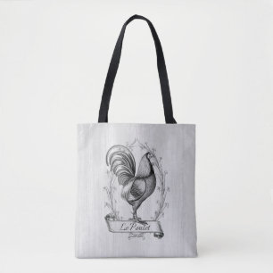 Tote Bag Agritourisme rustique Pays Main française tirée