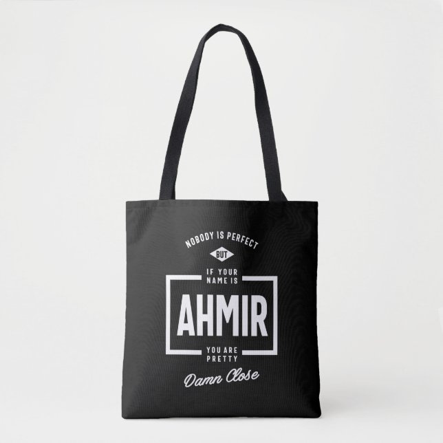 Tote Bag Ahmir Nom personnalisé Cadeau Anniversaire (Devant)