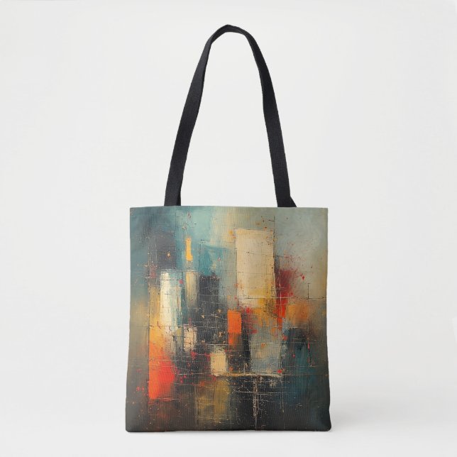 Tote Bag Ai généré ville abstraite et résiliente (Devant)