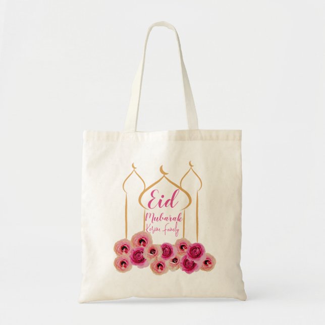 Tote Bag Aïd Moubarak Rose de la Mosquée d'Or Blossom Purpl (Devant)