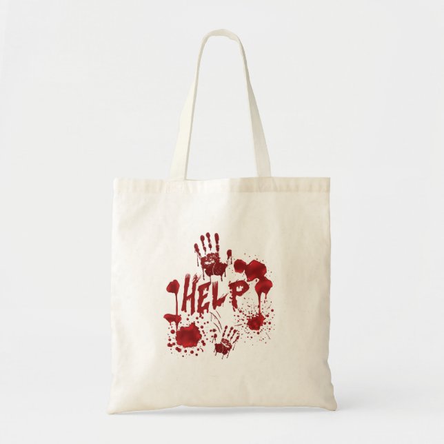 Tote Bag Aide Empreinte sanglante Halloween Costume Corresp (Devant)