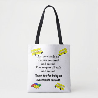 Tote Bag Aide Fourre-tout d'autobus scolaire