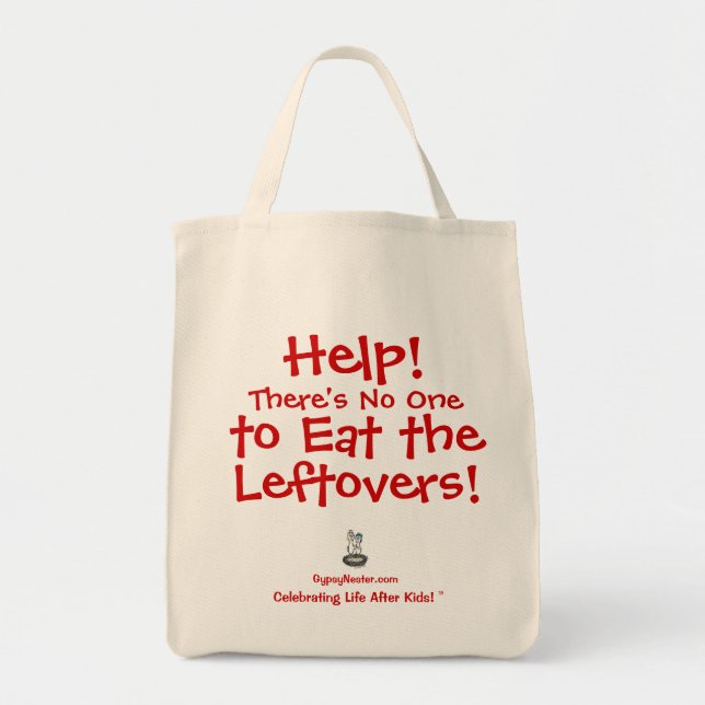 Tote Bag Aide ! Il y a personne pour manger les restes (Devant)