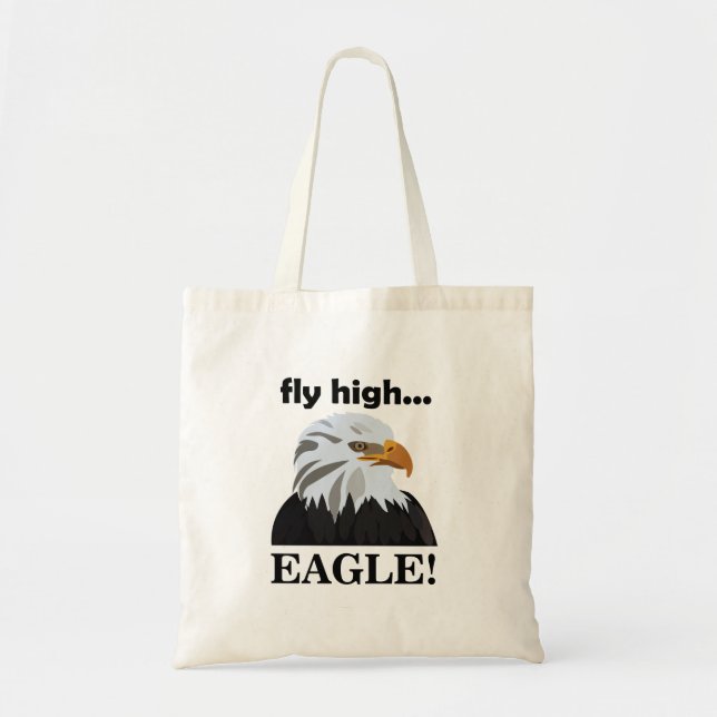 Tote Bag Aigle Aigle Bald Eagle Voler Haut Aigle (Devant)