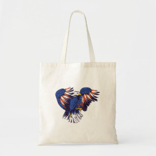 Tote Bag Aigle américain aux couleurs du drapeau américain
