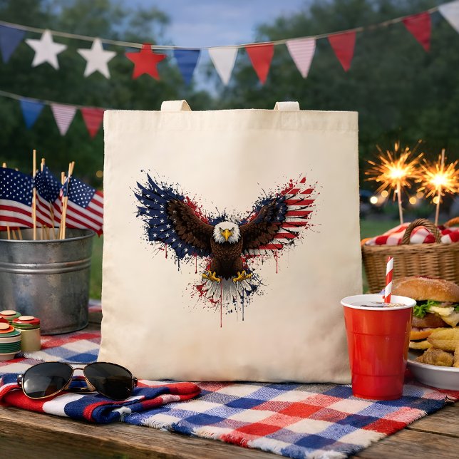 Tote Bag Aigle américain patriote (Créateur téléchargé)
