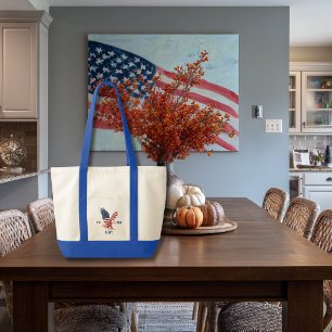 Tote Bag Aigle Américain Patriotique Joyeux 250e Anniversai