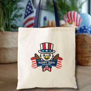 Tote Bag Aigle Américain Patriotique Joyeux 250e Anniversai