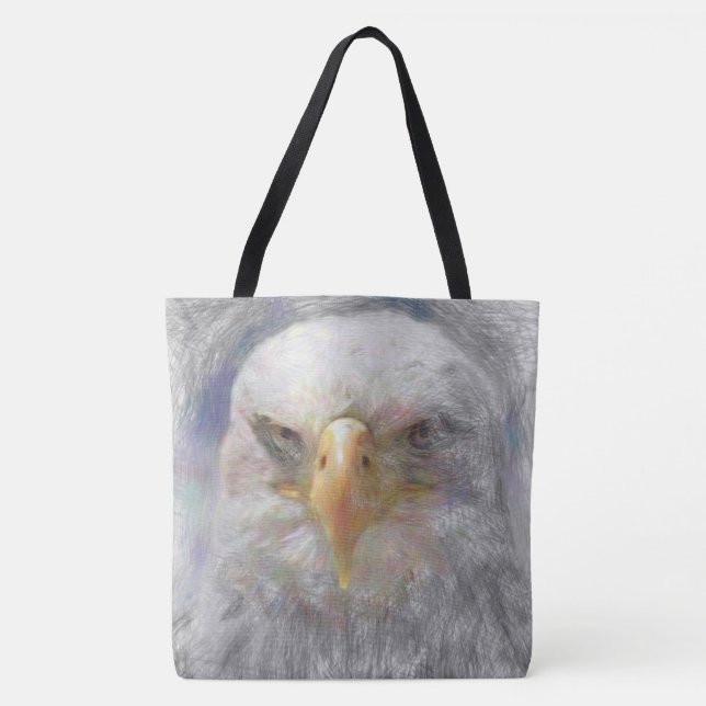 Tote Bag Aigle Artistique. (Devant)