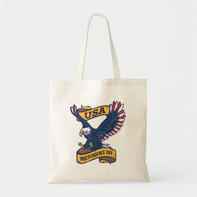Tote Bag Aigle chauve fier du 4 juillet (Devant)