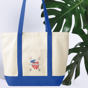 Tote Bag Aigle chauve patriotique Amérique 250e 4 juillet
