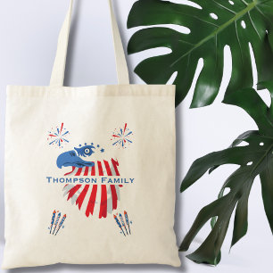 Tote Bag Aigle chauve patriotique Amérique 250e 4 juillet