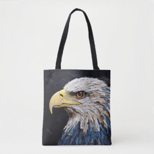 Tote Bag Aigle Oiseau Art Décor Peinture Mosaïque