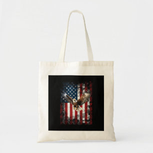 Tote Bag Aigle Patriotique 4 juillet USA Drapeau Américain