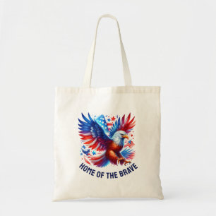 Tote Bag Aigle Patriotique Américain Rouge Blanc Bleu