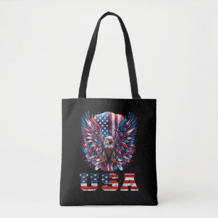 Tote Bag Aigle Patriotique Drapeau USA