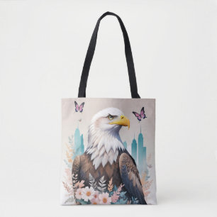 Tote Bag Aigle Vintage Animal Nature Environnement Ville Ar