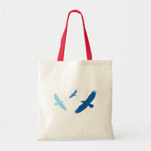 Tote Bag Aigle volant (bleu)