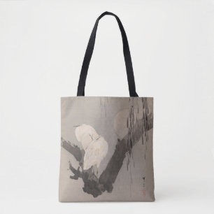 Tote Bag Aigrettes dans un arbre la nuit par Watanabe Seite