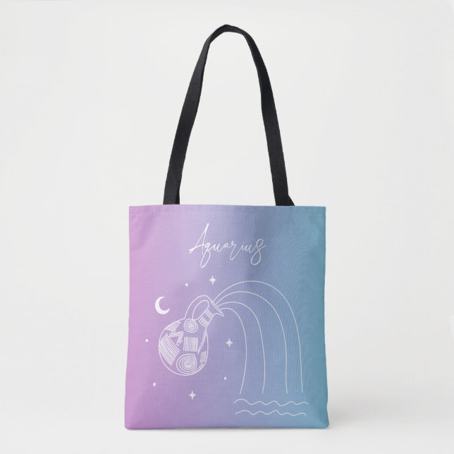 Tote Bag Aiguille du zodiaque d'Aquarius (Devant)