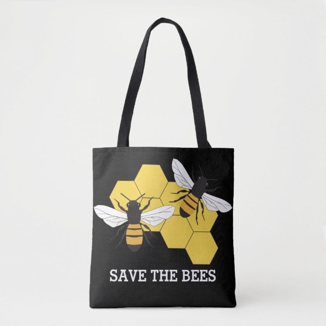 Tote Bag Aiguille Miel Abee Sauvez les abeilles Fourre-tout (Devant)