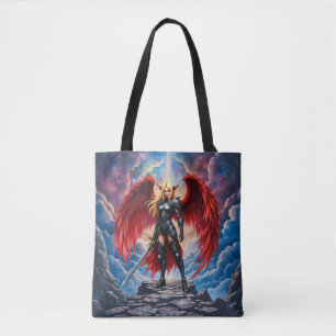 Tote Bag Aile cramoisie – Guerrière de l'ange déchu.