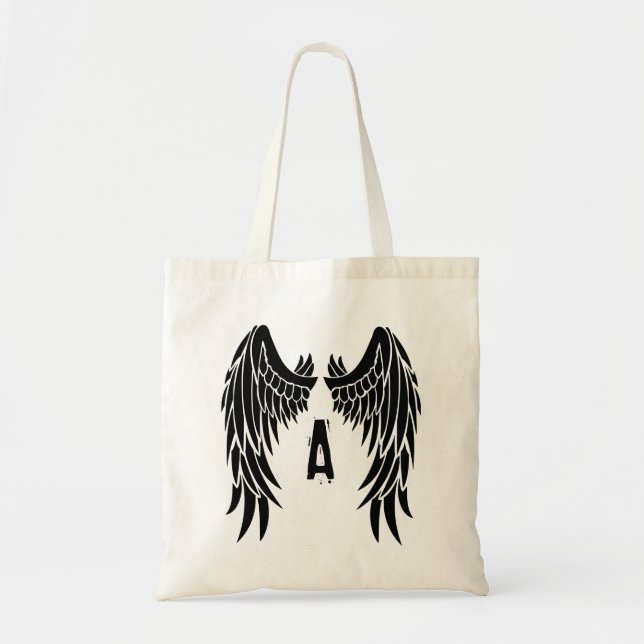 Tote Bag Aile d'angle de tatouage Monogramme (Devant)