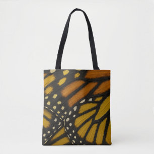 Tote Bag Aile de papillon monarque orange et jaune Mariposa