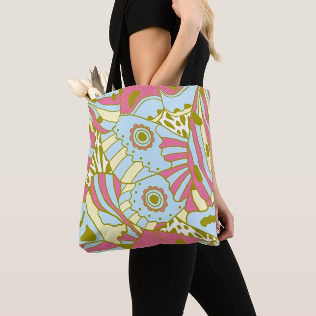 Tote Bag Aile de papillon rose Abstrait (De près)