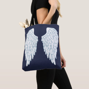 Tote Bag Ailes d'ange et bleu marine