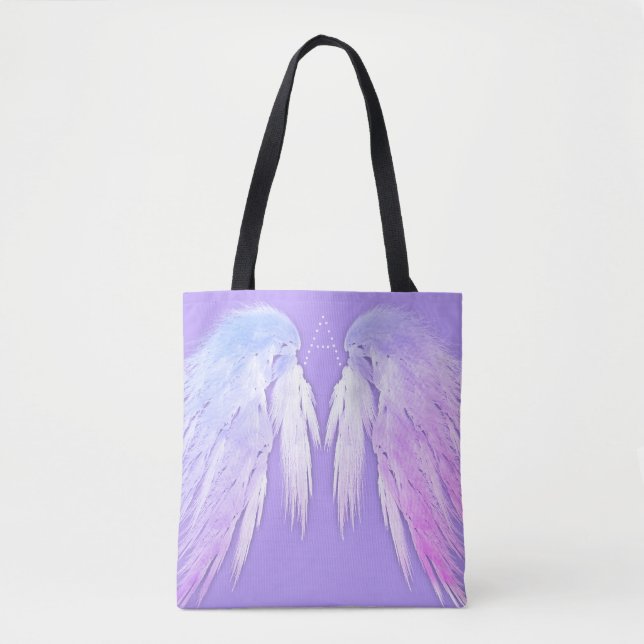 Tote Bag AILES D'ANGE Fée Mauve Monogramme (Devant)