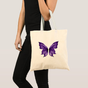 Tote Bag Ailes de papillon violettes esthétiques cosmiques