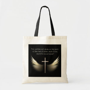 Tote Bag Ailes de Saint-Esprit avec le vers de croix et