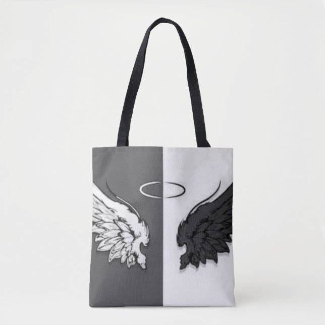 Tote Bag Ailes noir et blanc (Devant)