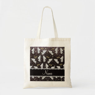 Tote Bag Ailes noires nommées faites sur commande d'ange d