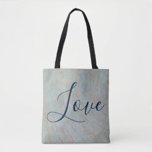 Tote Bag Aimer Bleu et Cuivre Beauté