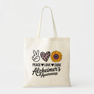 Tote Bag AIMER LA PAIX GUÉRIR LA SENSIBILISATION À Alzheime